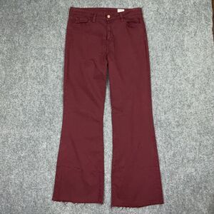 Bridge By Gly Jeans Womens Size 31 Red Brick Denim Mid Flare USA